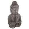 Image de Atmosphera Créateur d'intérieur - Statuette de Bouddha Effet Bois 49cm Gris