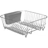 Image de Pvc Chromed Dish Drainer Grey, Égouttoir à vaisselle, Argent, Gris