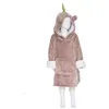 Image de Sweat plaid à capuche licorne rose enfant Atmosphera