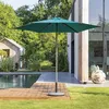 Image de Parasol droit rond 2,7m Soya bleu canard Hespéride
