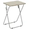 Image de Atmosphera - Table d'appoint pliante en bois et métal Grey - L. 48 x H. 65 cm - Marron