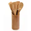 Image de FIVE Simply Smart - Lot de 4 Ustensiles & Pot de Cuisine "Bambou" Naturel