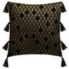 Image de Atmosphera Créateur d'intérieur - Housse de Coussin "Shine" 40x40cm Noir