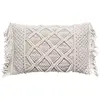 Image de Atmosphera, Coussin décoratif, Coussin Makramee 30x50, Ivoire (50 x 30 cm)