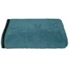 Image de Atmosphera - Drap de bain Joia avec liseré 150x100 cm - Bleu Canard et Noir - Joia