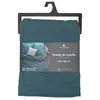 Image de Atmosphera - Housse de couette 2 places en coton 240x220cm fermeture boutons - Bleu canard - CARINA