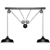 Image de Suspension double métal L120 Ezio noir Atmosphera