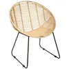 Image de Fauteuil métal et rotin Laora Atmosphera - Naturel clair