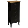 Image de Chiffonnier 5 tiroirs noir Chrysa Atmosphera