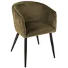 Image de Atmosphera, Chaises, Armchairs Marlo Velvet, khaki, 56x55x76cm