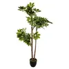Image de Atmosphera Créateur d'intérieur - Plante Artificielle "Schefflera" 135cm Vert & Noir
