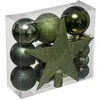 Image de Atmosphera Créateur d'intérieur - Kit 18 Pièces Déco de Noël Colorama 23cm Vert Olive