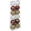 Image de Fééric Lights and Christmas - Lot de 12 Boules de Noël Héritage 4cm Rouge & Blanc