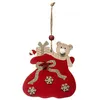 Image de Paris Prix - Sujet De Noël Hotte Ours soir 18cm Rouge