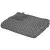Image de Plaid fourrure bouclée - 180 x 230 cm - Gris ardoise