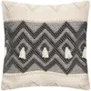 Image de Atmosphera Créateur d'intérieur - Coussin Déco à Pompons "Row" 45x45cm Gris