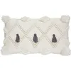 Image de Atmosphera Créateur d'intérieur - Coussin Déco à Pompons "Row" 30x50cm Gris