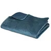 Image de Dessus de lit 240x260 feuilles bleu canard Atmosphera - Bleu canard