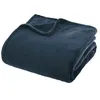 Image de Atmosphera - Grand Plaid en flanelle uni - 230x180 - Bleu