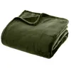 Image de Atmosphera - Grand Plaid en flanelle uni - 230x180 - Vert Kaki