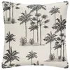Image de Atmosphera Créateur d'intérieur - Housse de Coussin "Palm" 40x40cm Noir & Blanc