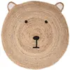Image de Atmosphera, Tapis pour enfant, Tapis de jute, tête d'ours D.100, beige moyen (100 cm)