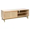 Image de Atmosphera - Meuble TV 1 porte en bois et cannage RAYO - Beige - Rayo