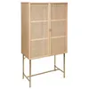 Image de Atmosphera - Buffet haut 2 portes en cannage RAYO - Beige - Rayo