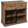 Image de Buffet 1 porte vitrée 2 tiroirs Danik bois Atmosphera