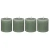Image de Comptoir de la Bougie - Lot de 4 Bougies Votives "Rustic" 4,5cm Vert Eucalyptus