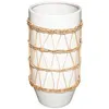 Image de Atmosphera Créateur d'intérieur - Vase Design en Céramique Rotin 25cm Blanc
