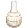 Image de Atmosphera Créateur d'intérieur - Vase Design en Céramique "Rotin" 28cm Blanc