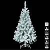 Image de Sapin de Noël 150 cm vert floqué blanc