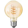 Image de Atmosphera Créateur d'intérieur - Ampoule À Led Torsadée Ronde 14cm Ambre
