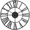 Image de Atmosphera Créateur d'intérieur - Pendule Vintage en Métal "Time" 36cm Noir
