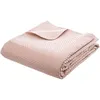 Image de Dessus de lit tressé en coton - 200 x 140 cm - Rose