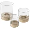 Image de Atmosphera Créateur d'intérieur - Lot de 3 Photophores en Verre "Eté" 20cm Transparent