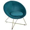 Image de Fauteuil Evan canard piètement doré Atmosphera