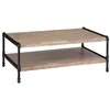 Image de Atmosphera - Table basse design bois et métal industriel Siam - L. 120 x H. 40 cm - Noir - Siam