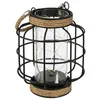 Image de Atmosphera Créateur d'intérieur - Lanterne en Métal & Fil MicroLed Diane 17cm Noir