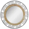 Image de Atmosphera Créateur d'intérieur - Miroir Rond en Métal & Bois "Joe" 45cm Noir