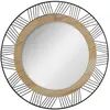 Image de Atmosphera, Miroir, Miroir Rond En Métal Et Bois