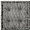 Image de Atmosphera - Coussin de sol carré en coton à motif - modèle Otto - 38 x 38 - Gris