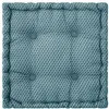Image de Atmosphera - Coussin de sol carré en coton à motif Otto - 38 x 38 - Bleu Canard