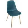 Image de Atmosphera, Chaises, Dining room chair Roka, blue/l brown,51x44x85,5cm