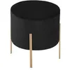 Image de Atmosphera - Tabouret design velours Art Deco Living - Noir - Living