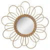 Image de Atmosphera Créateur d'intérieur - Miroir Déco en Rotin "Fleur" 38cm Naturel