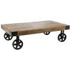 Image de Table basse Silas bois massif Atmosphera - Naturel fonce