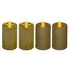 Image de Fééric Lights and Christmas - Lot de 4 Bougies Votives "Colorama" 7cm Or