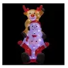 Image de Père-Noël, bonhomme de neige et renne lumineux 60 LED
